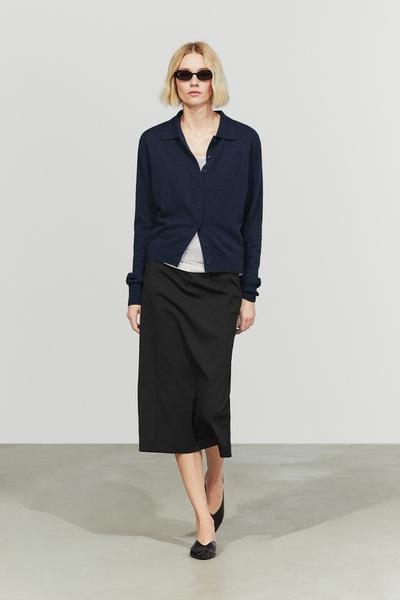 Massimo Dutti Кардиган с воротником-поло из 100% кашемира
