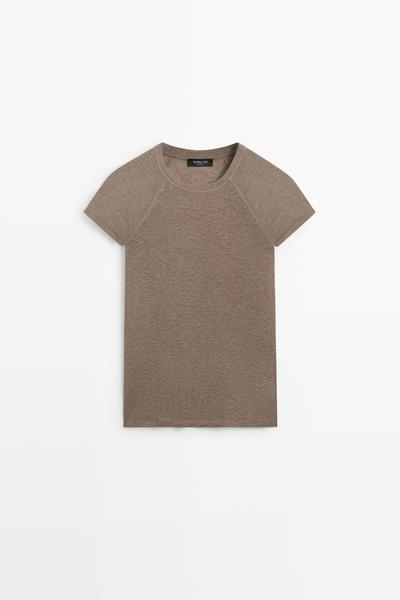 Massimo Dutti Футболка с короткими рукавами реглан купить с доставкой.