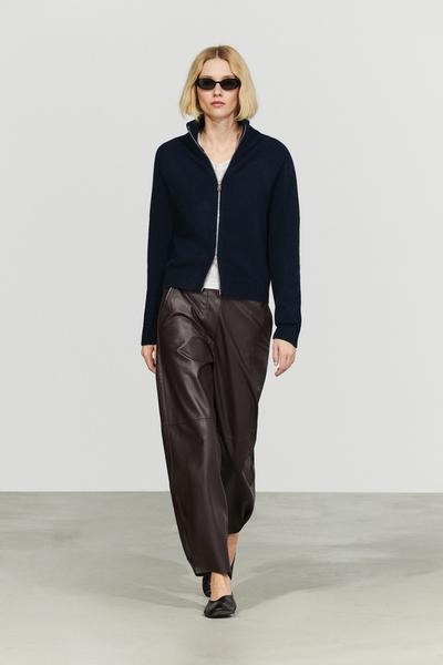 Massimo Dutti Вязаный кардиган на молнии из 100% кашемира купить с доставкой.