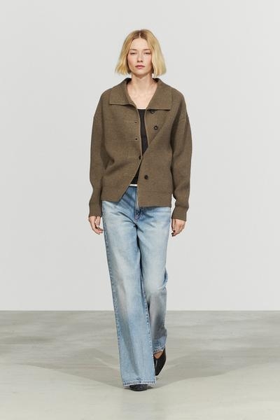 Massimo Dutti Кардиган с боковыми пуговицами из 100% кашемира купить с доставкой.