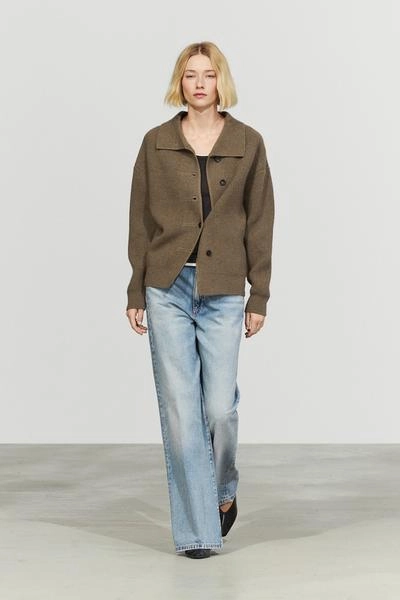 Massimo Dutti Кардиган с боковыми пуговицами из 100% кашемира