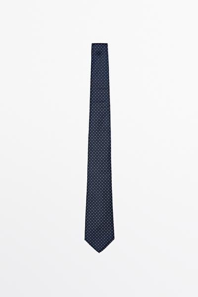 Massimo Dutti 100% шелковый галстук в горох