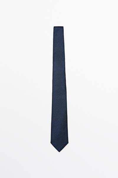 Massimo Dutti Галстук из микро-гороха 100% шелк