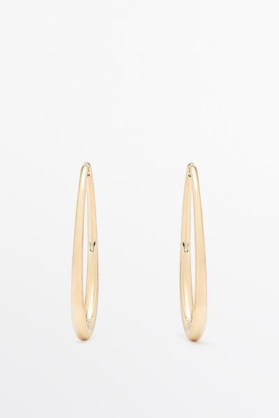 Massimo Dutti Серьги-кольца овальной формы