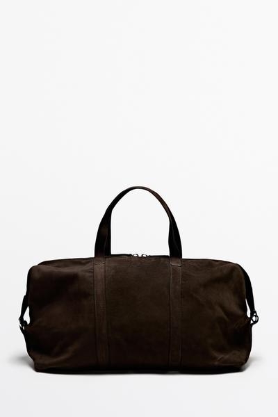 Massimo Dutti Спортивная сумка из замшевой кожи купить с доставкой.