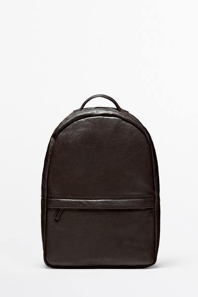 Massimo Dutti Рюкзак из кожи наппа купить с доставкой.