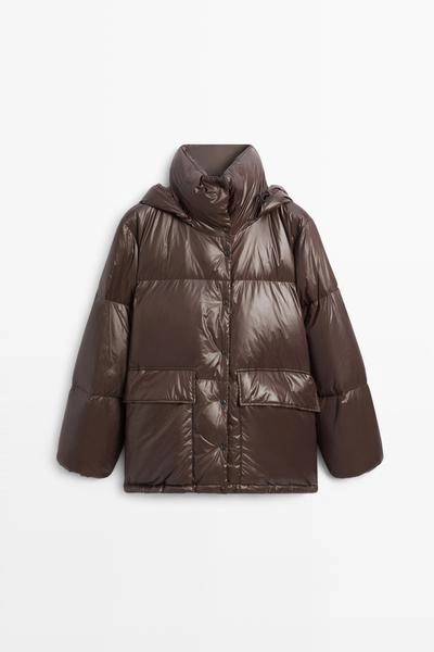 Massimo Dutti Стеганая куртка с воротником-стойкой