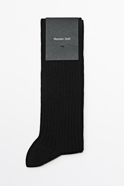 Massimo Dutti Ребристые носки купить с доставкой.