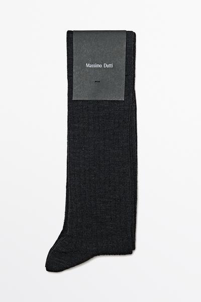 Massimo Dutti Ребристые носки купить с доставкой.