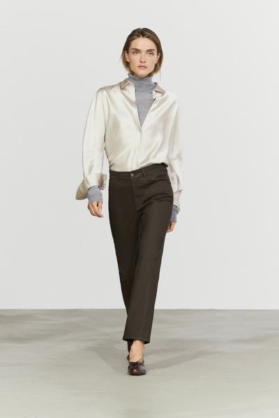 Massimo Dutti Вощёные брюки прямого кроя