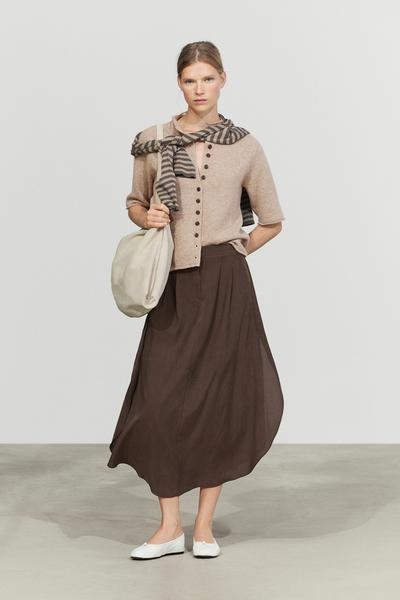 Massimo Dutti Свободная плиссированная миди-юбка