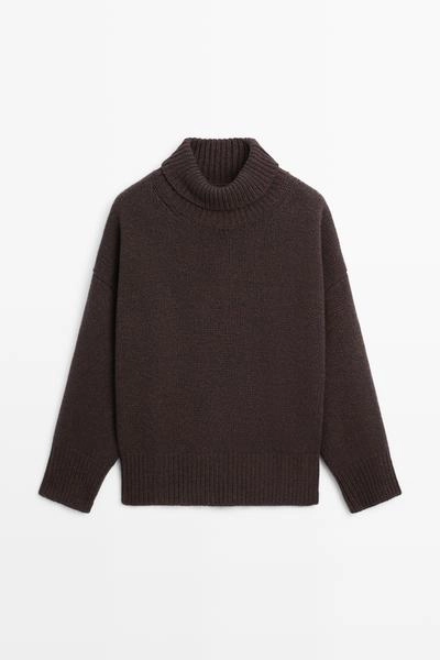 Massimo Dutti Свитер оверсайз из 100% шерсти
