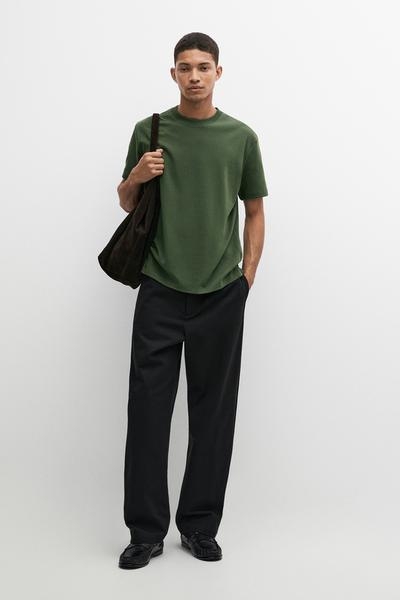 Massimo Dutti Футболка с короткими рукавами из 100% хлопка MASSIMO DUTTI купить с доставкой.