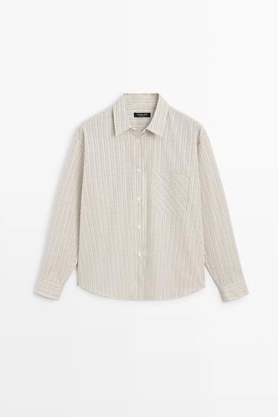 Massimo Dutti Рубашка из 100% хлопка с клетчатым рисунком