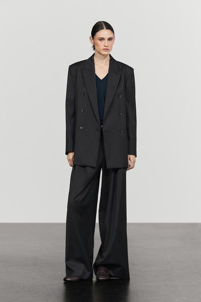 Massimo Dutti Пиджак из 100% шерсти в тонкую полоску