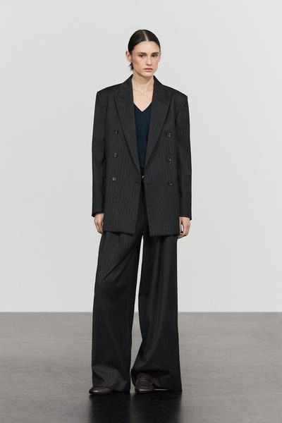 Massimo Dutti Пиджак из 100% шерсти в тонкую полоску