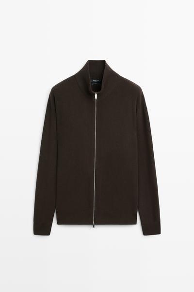 Massimo Dutti Кардиган из ребристого трикотажа 100% хлопок купить с доставкой.