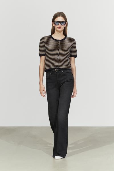 Massimo Dutti Короткий вязаный кардиган из 100% шерсти