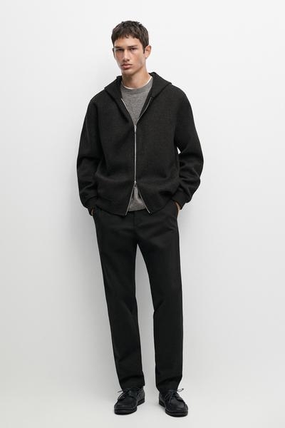 Massimo Dutti Зауженные брюки из хлопкового смешанного материала