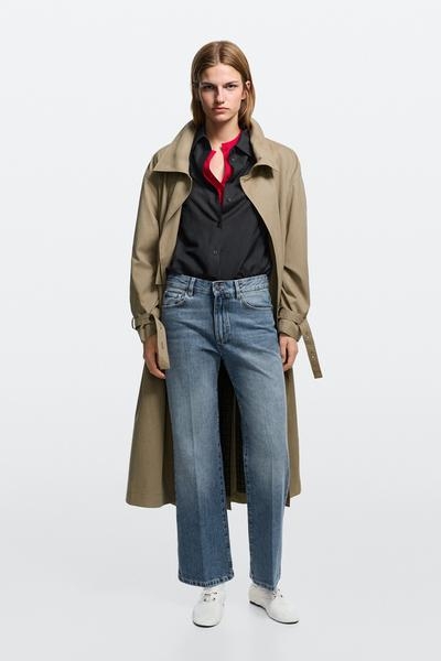 Massimo Dutti Джинсы MASSIMO DUTTI средней посадки с укороченными расклешёнными штанинами купить с доставкой.