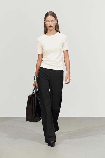 Massimo Dutti Футболка с короткими рукавами из хлопкового микса купить с доставкой.
