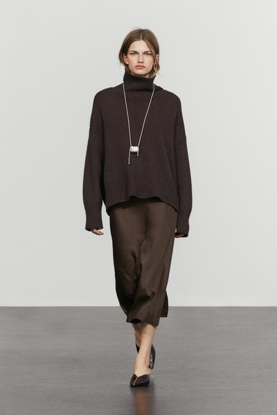 Massimo Dutti Атласная миди-юбка