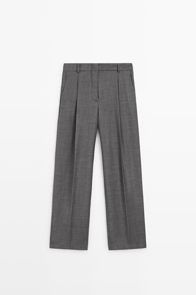 Massimo Dutti Брюки из 100% шерсти купить с доставкой.