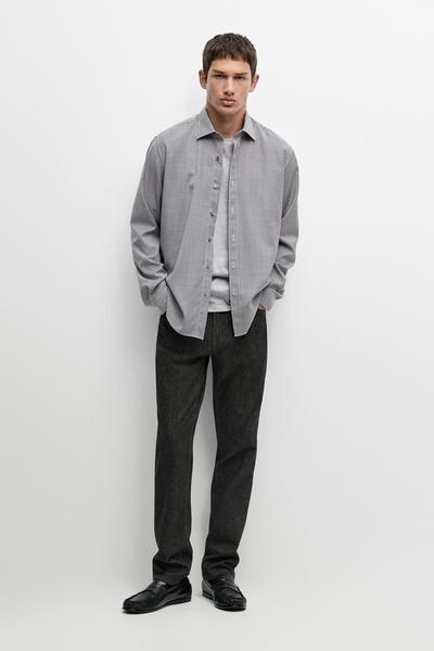 Massimo Dutti Рубашка в клетку из 100% шерсти REGULAR FIT
