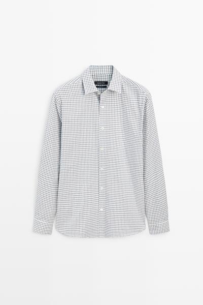 Massimo Dutti Рубашка в клетку прямого кроя из 100% хлопка купить с доставкой.