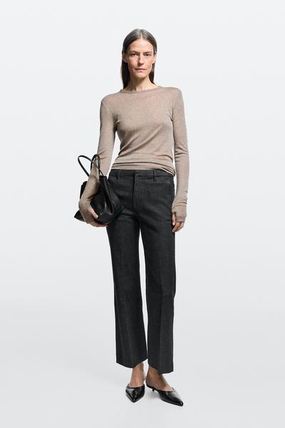 Massimo Dutti Укороченные джинсы клёш средней посадки купить с доставкой.