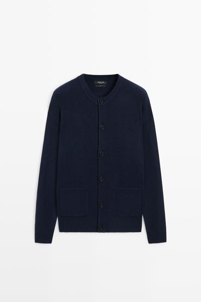 Massimo Dutti Кардиган из 100% шерсти с карманами