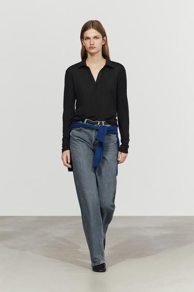 Massimo Dutti Поло с длинными рукавами из шерсти