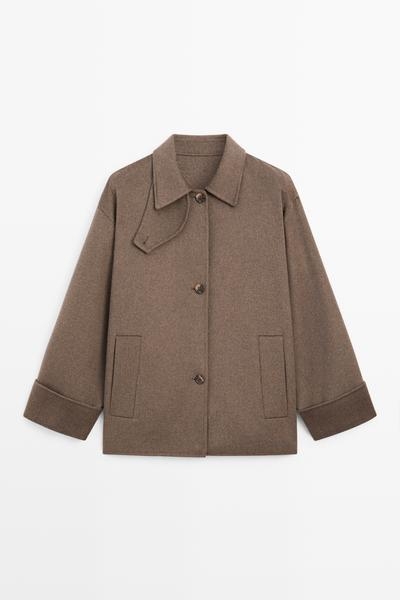 Massimo Dutti Пальто-тренч из шерстяной смеси купить с доставкой.