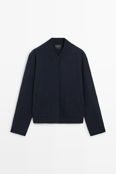 Massimo Dutti Бомбер из 100% шерсти с карманами купить с доставкой.