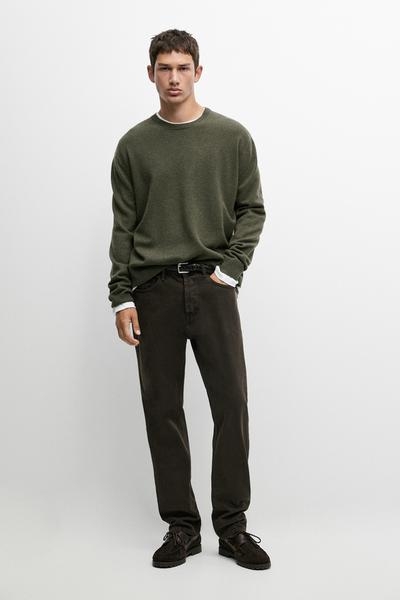 Massimo Dutti Джемпер с круглым вырезом из шерстяной смеси