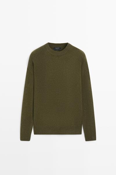 Massimo Dutti Джемпер с круглым вырезом из 100% шерсти