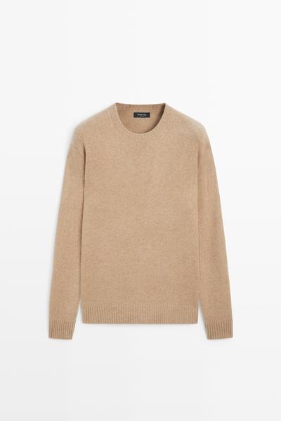 Massimo Dutti Джемпер с круглым вырезом из смеси шерсти купить с доставкой.