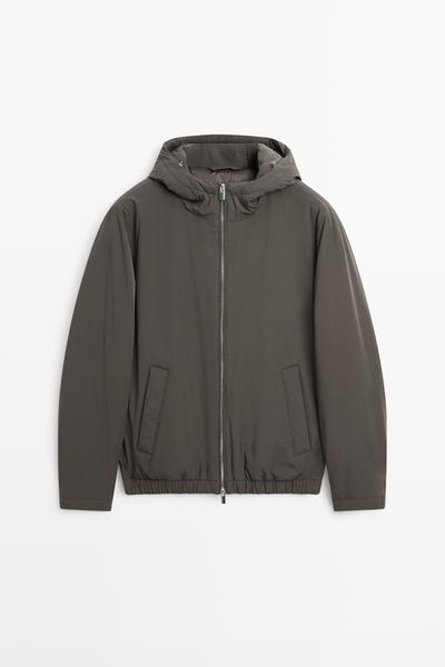 Massimo Dutti Легкая пуховая куртка с капюшоном купить с доставкой.