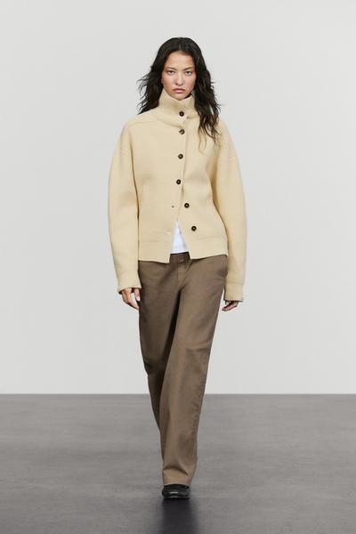 Massimo Dutti Кардиган на пуговицах из 100% шерсти