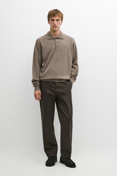 Massimo Dutti Поло-свитер из 100% кашемировой вязки купить с доставкой.