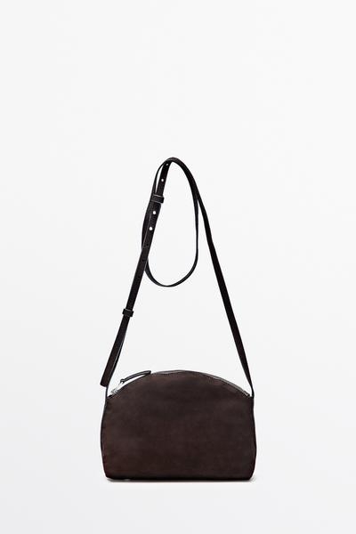 Massimo Dutti Кроссбоди из замшевой кожи с отделкой SPLIT купить с доставкой.