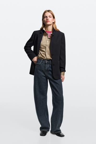 Massimo Dutti Джинсы средней посадки с коническим кроем купить с доставкой.