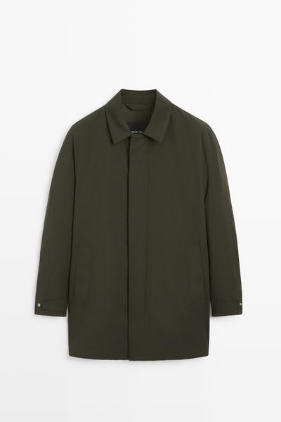 Massimo Dutti Тренч из технической ткани купить с доставкой.