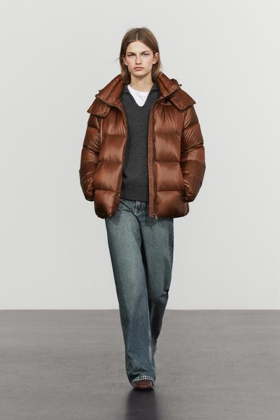 Massimo Dutti Сатиновая пуховая куртка