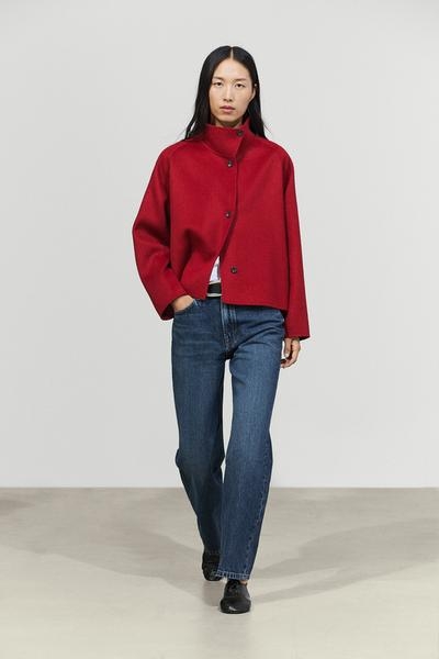 Massimo Dutti Короткое пальто из шерстяной смеси с воротником-стойкой