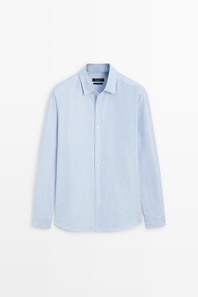 Massimo Dutti Рубашка REGULAR FIT в полоску OXFORD