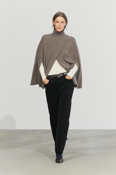 Massimo Dutti Пончо из 100% кашемира с перекрещивающимся узором купить с доставкой.