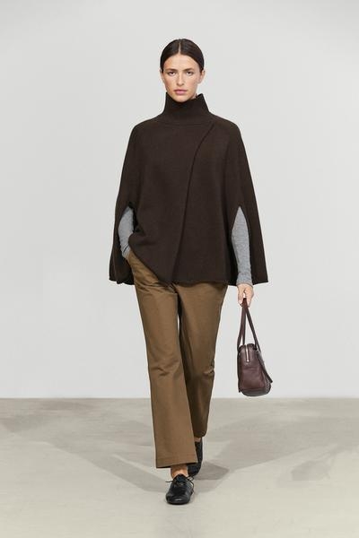 Massimo Dutti Пончо из 100% кашемира с перекрёстными деталями купить с доставкой.