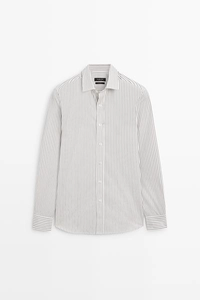 Рубашка regular fit из 100% хлопка- Заказать в России