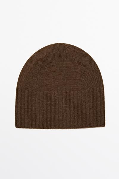 Massimo Dutti Вязаная шапка из шерсти и кашемира